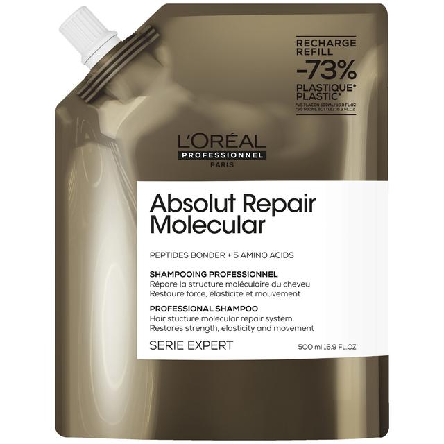 L'Oréal Professionnel Absolut Repair Molecular Shampoo Refill Pack 500ml for Damaged Hair on Productcaster.