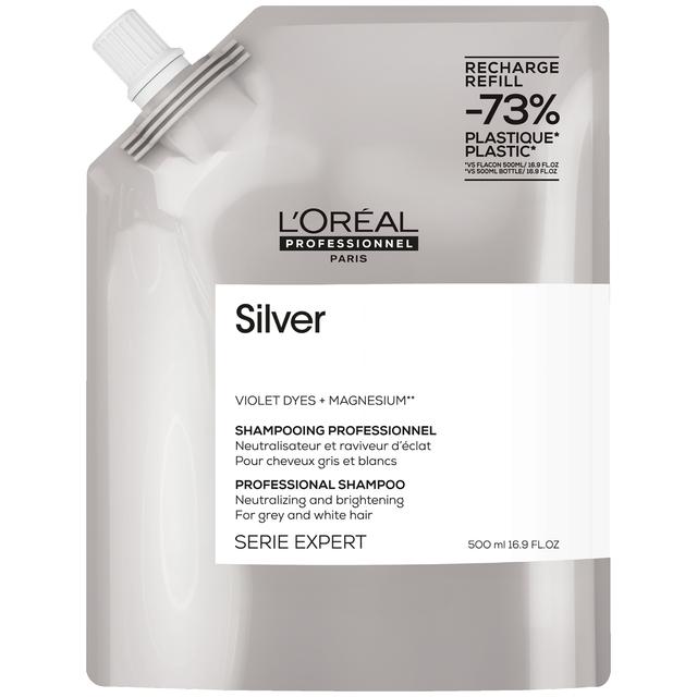 L'Oréal Professionnel Silver Shampoo Refill Pack 500ml for Grey and Silver Coloured Hair on Productcaster.