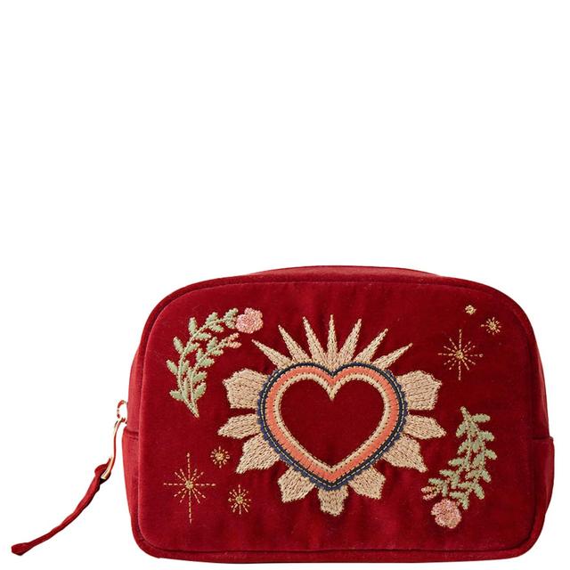 Elizabeth Scarlett Sacred Heart Rouge Velvet Cosmetics Bag on Productcaster.