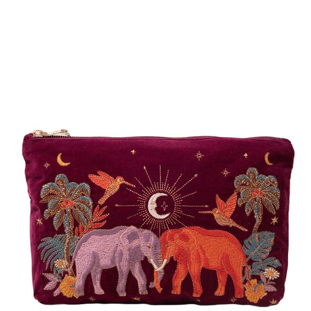 Elizabeth Scarlett Enchanted Elephant Ruby Velvet Everyday Pouch on Productcaster.