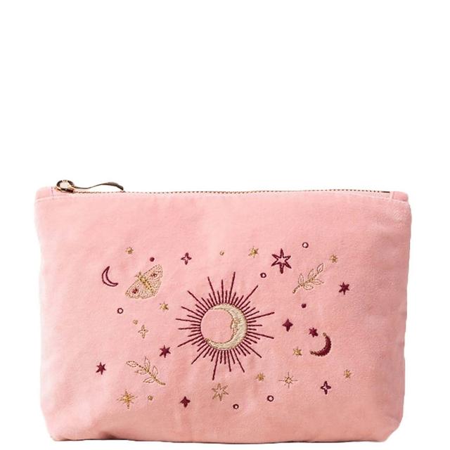 Elizabeth Scarlett Boho Mysticism Pale Pink Velvet Mini Pouch on Productcaster.