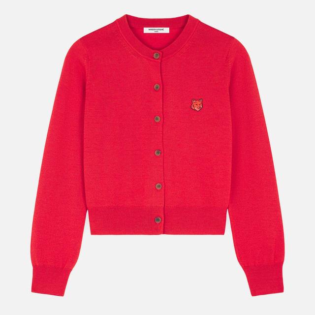 Maison Kitsuné Women's Bold Fox Head Patch Regular Cardigan - Autumn Red - M on Productcaster.