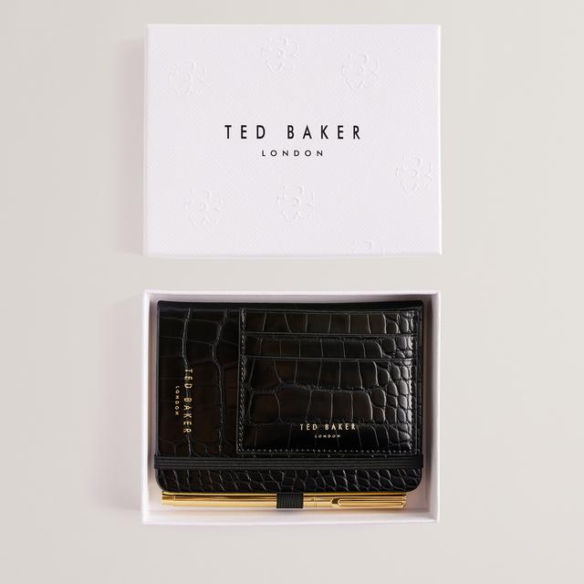 Ted Baker Women's Peryyy Croc A6 Notebook And Cardholder Gift Set - Black on Productcaster.