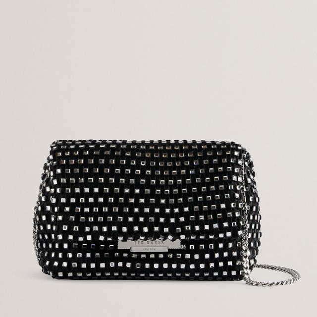 Ted Baker Women's Glitszi Mesh Crystal Cross Body Bag - Silver on Productcaster.