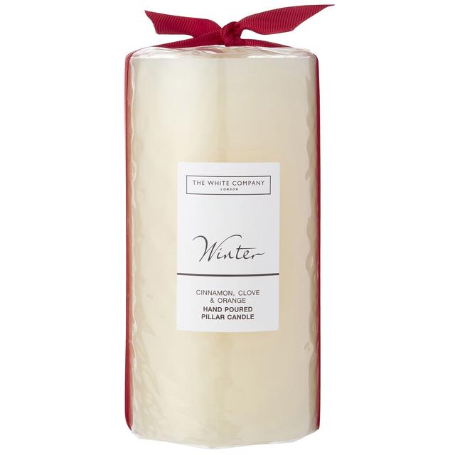 The White Company Winter Large Pillar Candle 895g on Productcaster.