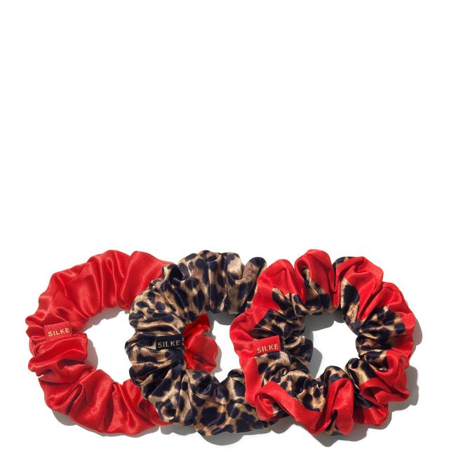 SILKE London Hair Scrunchies - Leopard Red on Productcaster.