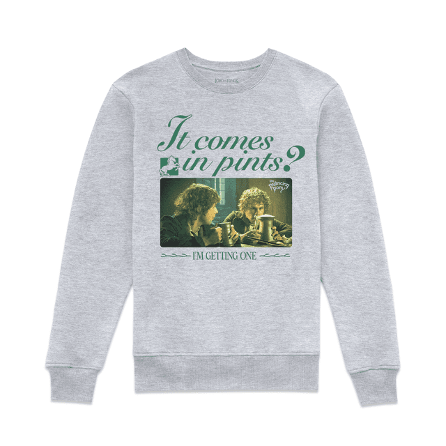 Lord Of The Rings It Comes In Pints Jumper - Grey - XXL on Productcaster.