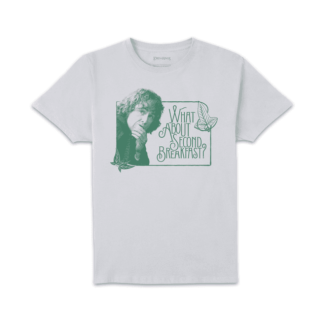 Lord Of The Rings Second Breakfast Unisex T-Shirt - White - XL on Productcaster.