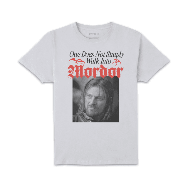 Lord Of The Rings Walk Into Mordor Unisex T-Shirt - White - 4XL on Productcaster.