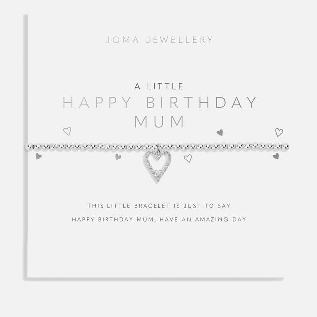 Joma Jewellery A Little Happy Birthday Mum Bracelet Silver on Productcaster.