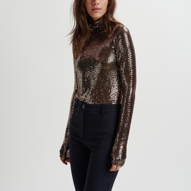 Essentiel Antwerp Woman's Geaker Jersey Turtle Neck - Gold - 2 / M on Productcaster.