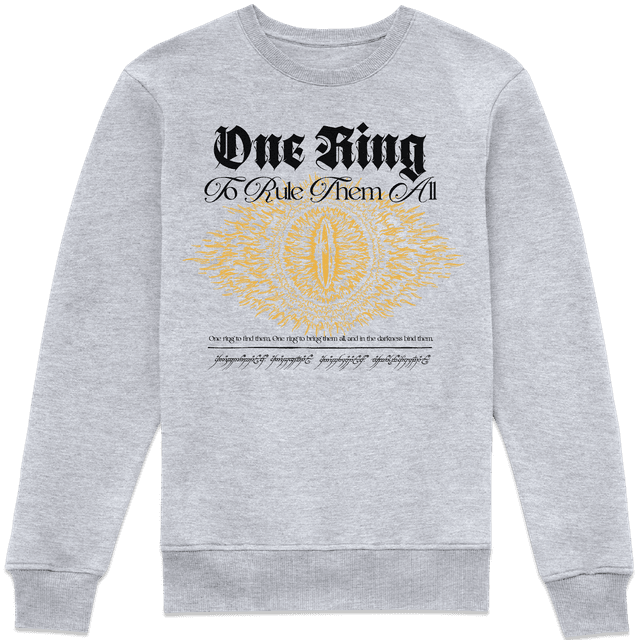 Lord Of The Rings One Ring Sweatshirt - Grey - L on Productcaster.