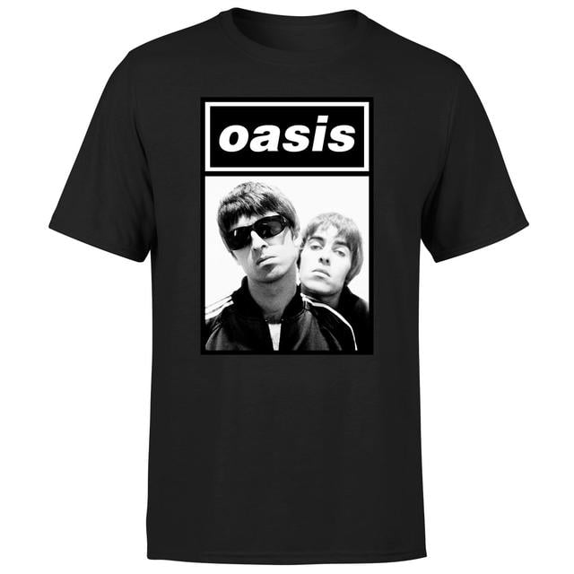 oasis Duo Logo Men's T-Shirt - Black - 4XL on Productcaster.