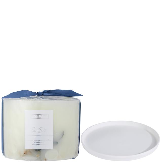 The White Company Sea Salt Botanical Candle and Plate - Large on Productcaster.