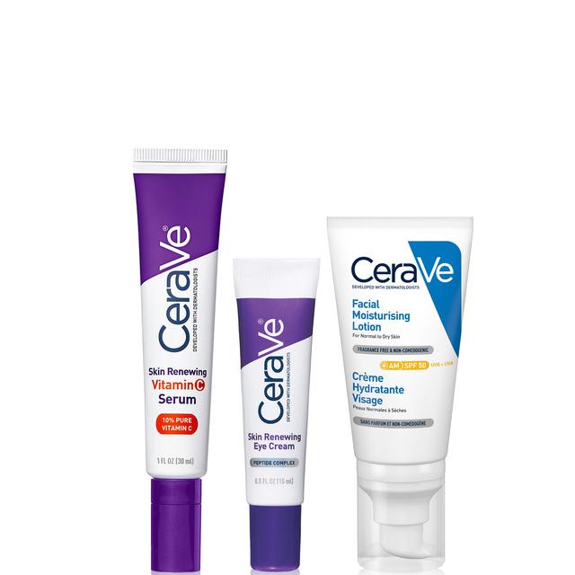 CeraVe Daily Care Routine for First Signs of Ageing Eye Cream Vitamin C Serum and Moisturiser with SPF50 on Productcaster.