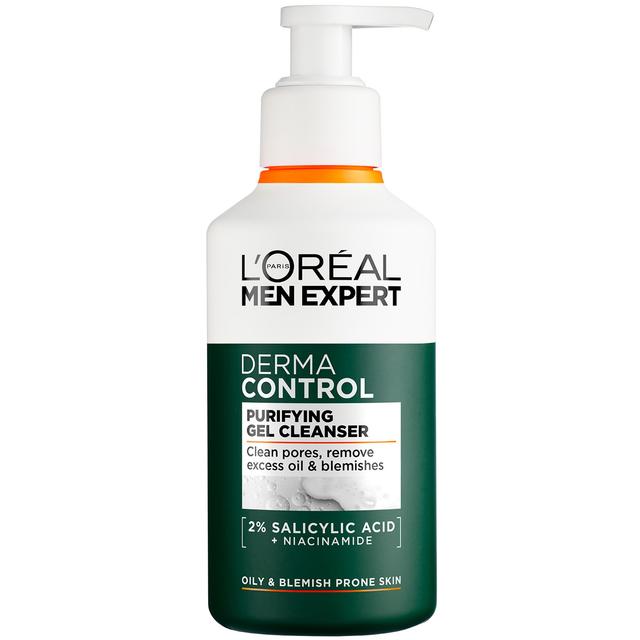 L'Oréal Men Expert Derma Control Purifying Cleansing Gel with 2% Salicylic acid + Niacinamide 260ml on Productcaster.