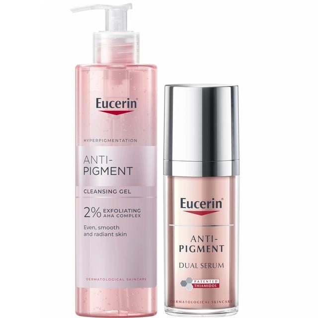 Eucerin Anti-Pigment Cleansing Gel 200ml & Dual Face Serum 30ml for Pigmentation and Dark Spots Bundle on Productcaster.