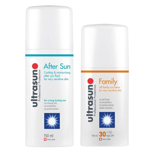 Ultrasun Family SPF 30 - Super Sensitive (100ml) and Ultrasun Aftersun on Productcaster.