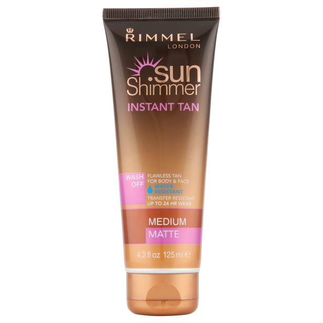 Rimmel Sunshimmer Water Resistant Wash Off Instant Tan - Matte (125 ml) - Medium Matte on Productcaster.