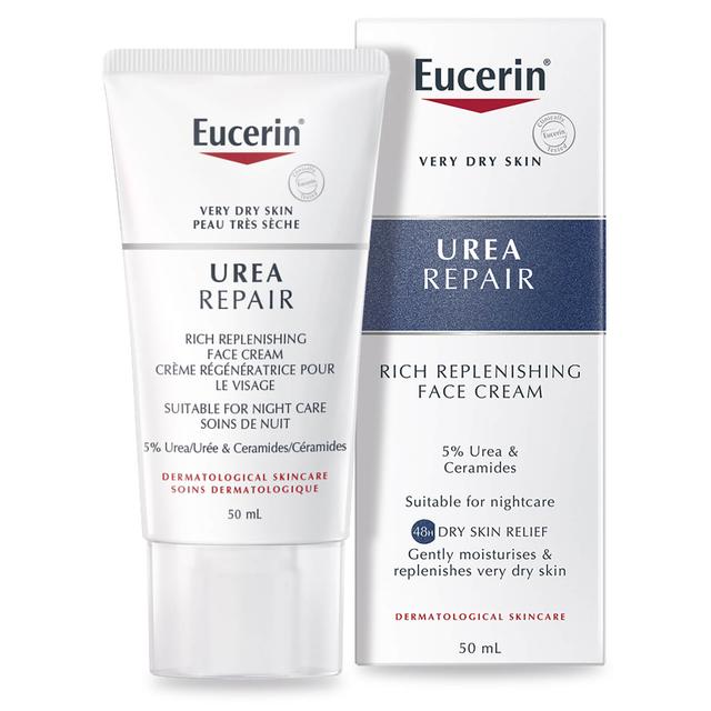 Eucerin UreaRepair Rich Replenishing Face Cream with 5% Urea 50ml on Productcaster.