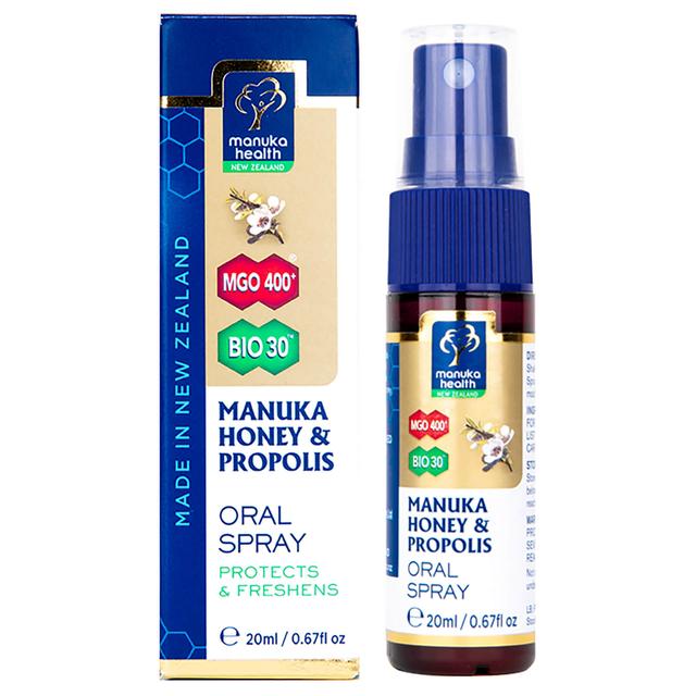 Manuka Health MGO 400 Manuka Honey and Propolos Oral Spray 20ml on Productcaster.