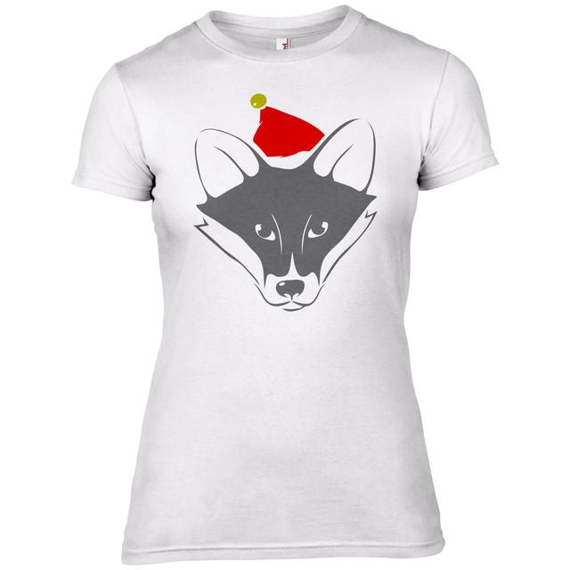 Fuchs mit Santa Hut Frauen T-Shirt - UK 10 on Productcaster.