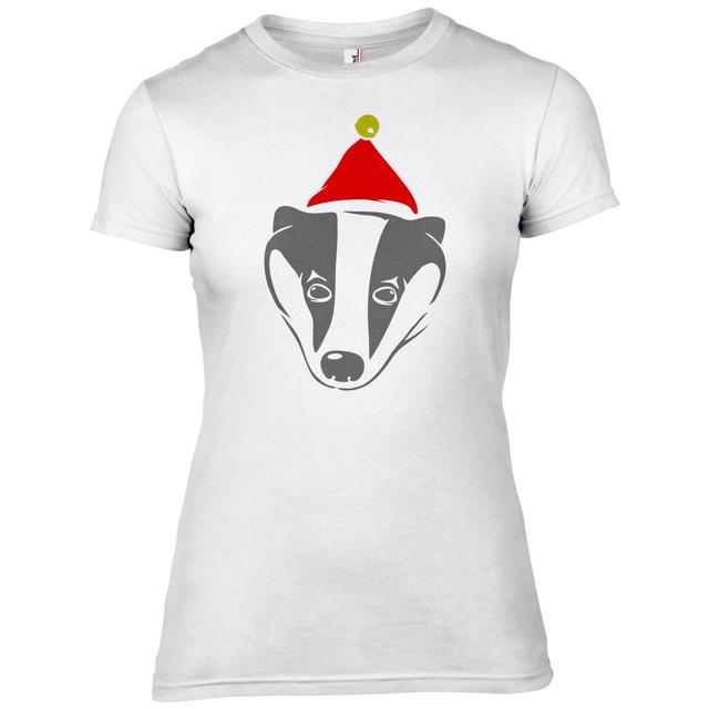 Dachs mit Santa Hut Frauen T-Shirt - UK 12 on Productcaster.