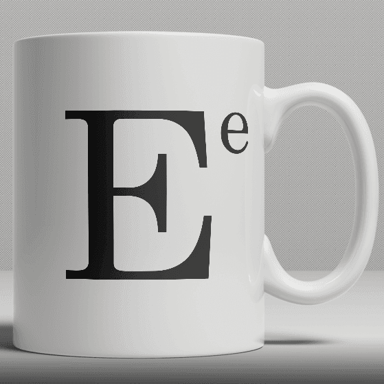 Alphabet Keramik Designer Tasse - Buchstabe E on Productcaster.