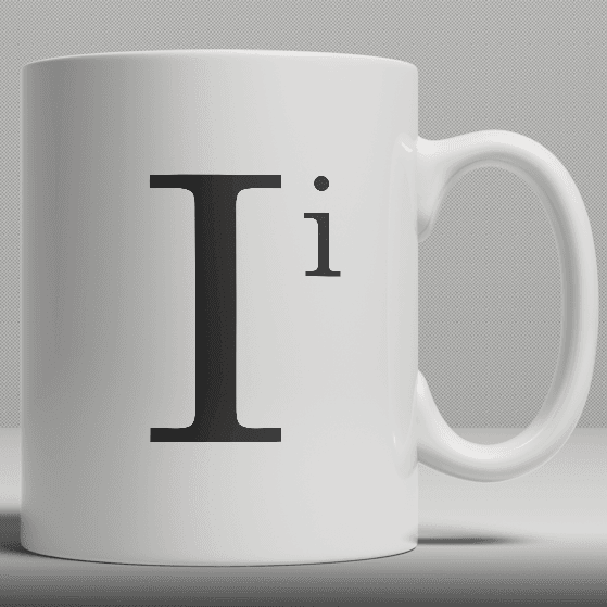 Alphabet Keramik Designer Tasse - Buchstabe I on Productcaster.