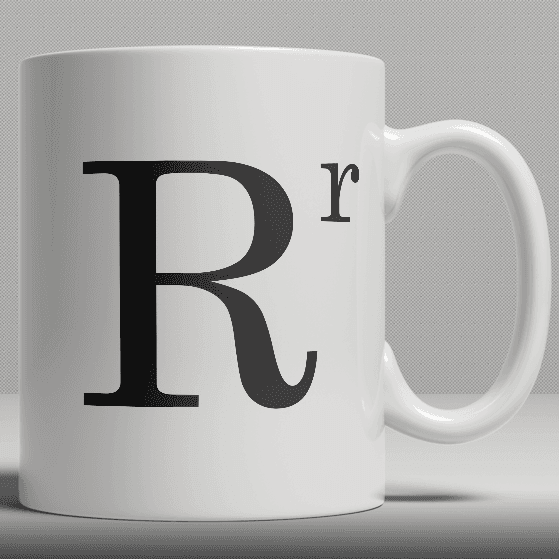 Alphabet Keramik Designer Tasse - Buchstabe R on Productcaster.