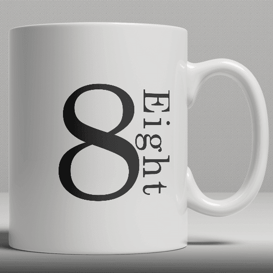 Alphabet Keramik Designer Tasse - Nummer 8 on Productcaster.