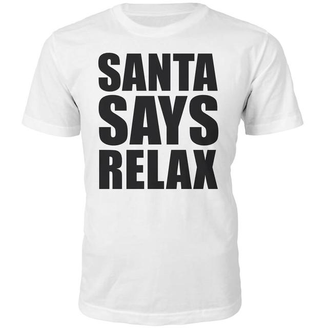 Santa Says Relax Christmas T-Shirt - Weiß - XL on Productcaster.