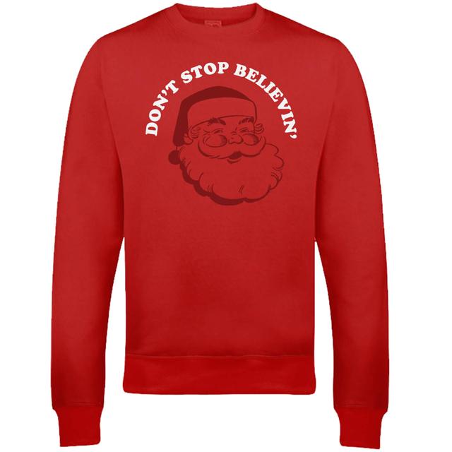 Dont Stop Believin Christmas Jumper - Red - L on Productcaster.