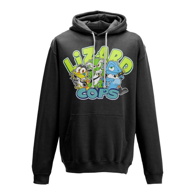 Lizard Cops Hoodie - Black - Kids XL (12/13 years) on Productcaster.