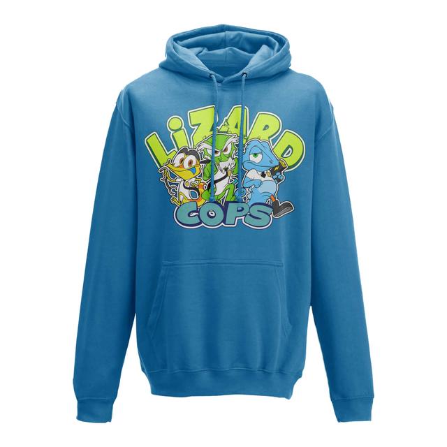 Lizard Cops Hoodie - Blue - XXL on Productcaster.