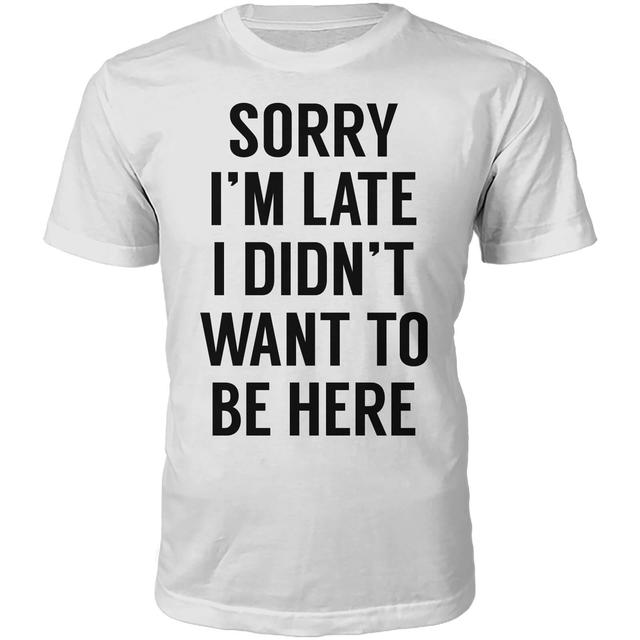 Sorry I'm Late Herren T-Shirt – Weiß - M - Weiß on Productcaster.