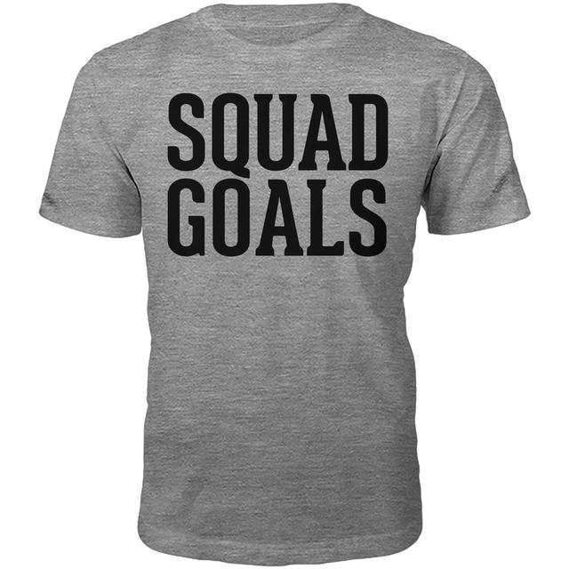 Squad Goals Slogan T-Shirt - Grey - XXL - Grey on Productcaster.