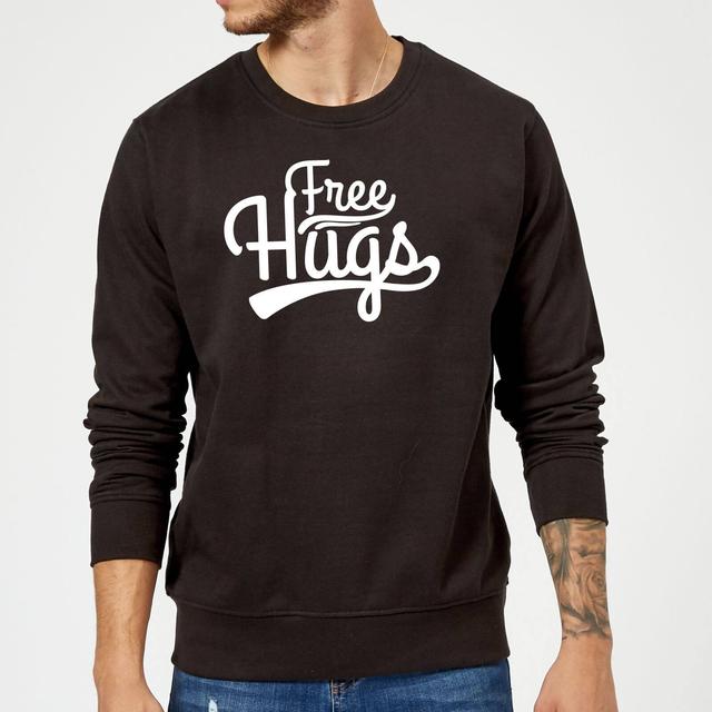 Free Hugs Slogan Sweatshirt - Schwarz - L - Schwarz on Productcaster.