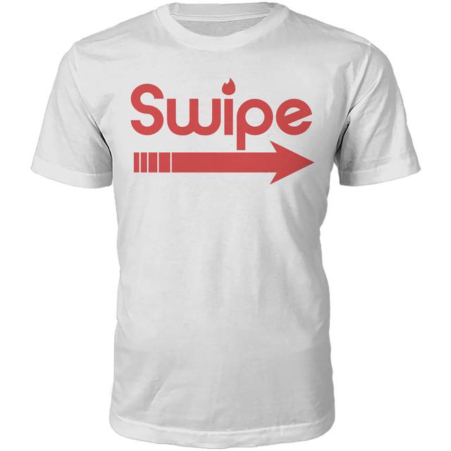 Männer Swipe Right T-Shirt - Weiß - XXL - Weiß on Productcaster.