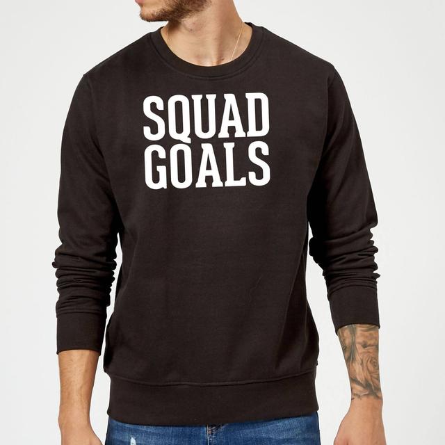 Squad Goals Slogan Sweatshirt - Black - L - Black on Productcaster.