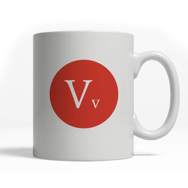 Alphabet Buchstaben Tasse - V-Vermilion on Productcaster.