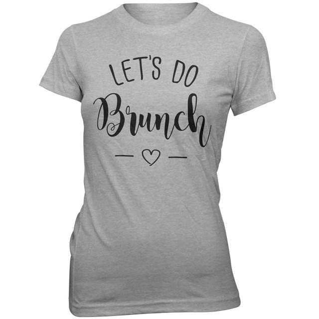 Let's Do Brunch Women's Slogan T-Shirt - L - Grau on Productcaster.