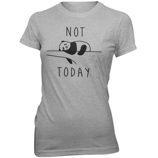 Not Today Panda Women's Slogan T-Shirt - M - Grey on Productcaster.