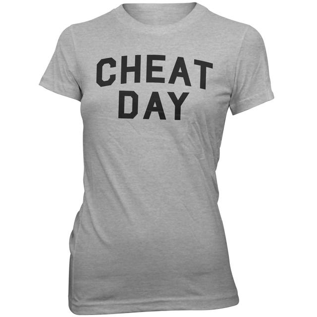 Funny Slogan T Shirt - Cheat Day Women's Slogan T-Shirt - M - Grey on Productcaster.