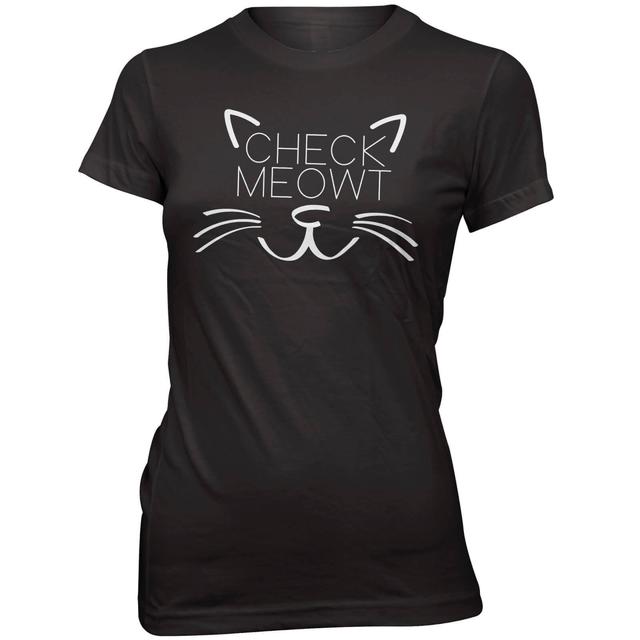 Check Meowt Frauen T-Shirt - L - Schwarz on Productcaster.