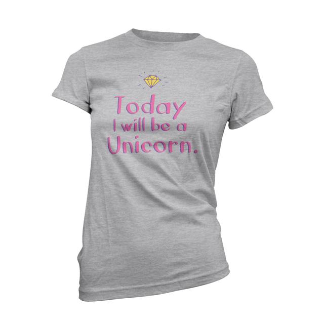 Today I Will Be A Unicorn Frauen T-Shirt - Grau - M - Grau on Productcaster.