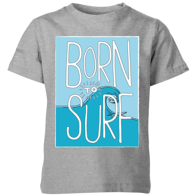 My Little Rascal Kids Born to Surf Grey T-Shirt - 5-6 Years - Grey on Productcaster.