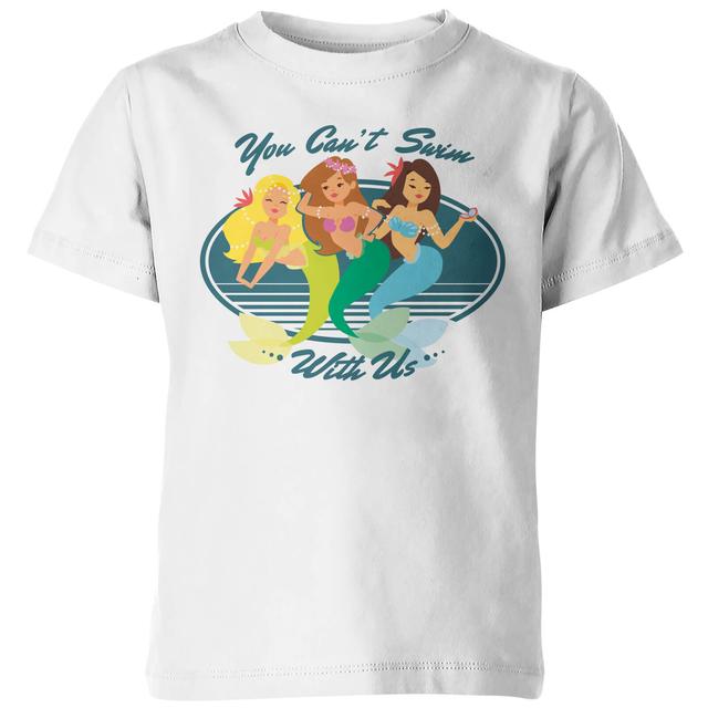 You Can't Swim With Us Kids' White T-Shirt - 9-10yrs - White on Productcaster.