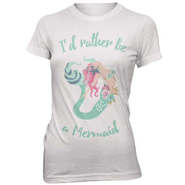 I'd Rather Be A Mermaid Women's White T-Shirt - M - Weiß on Productcaster.