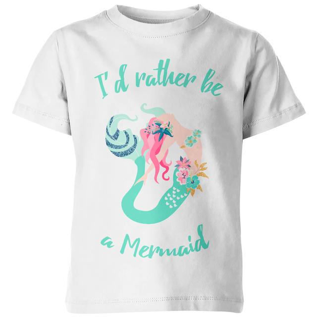 My Little Rascal I'd Rather Be A Mermaid Kids' White T-Shirt - 9-10yrs - Weiß on Productcaster.